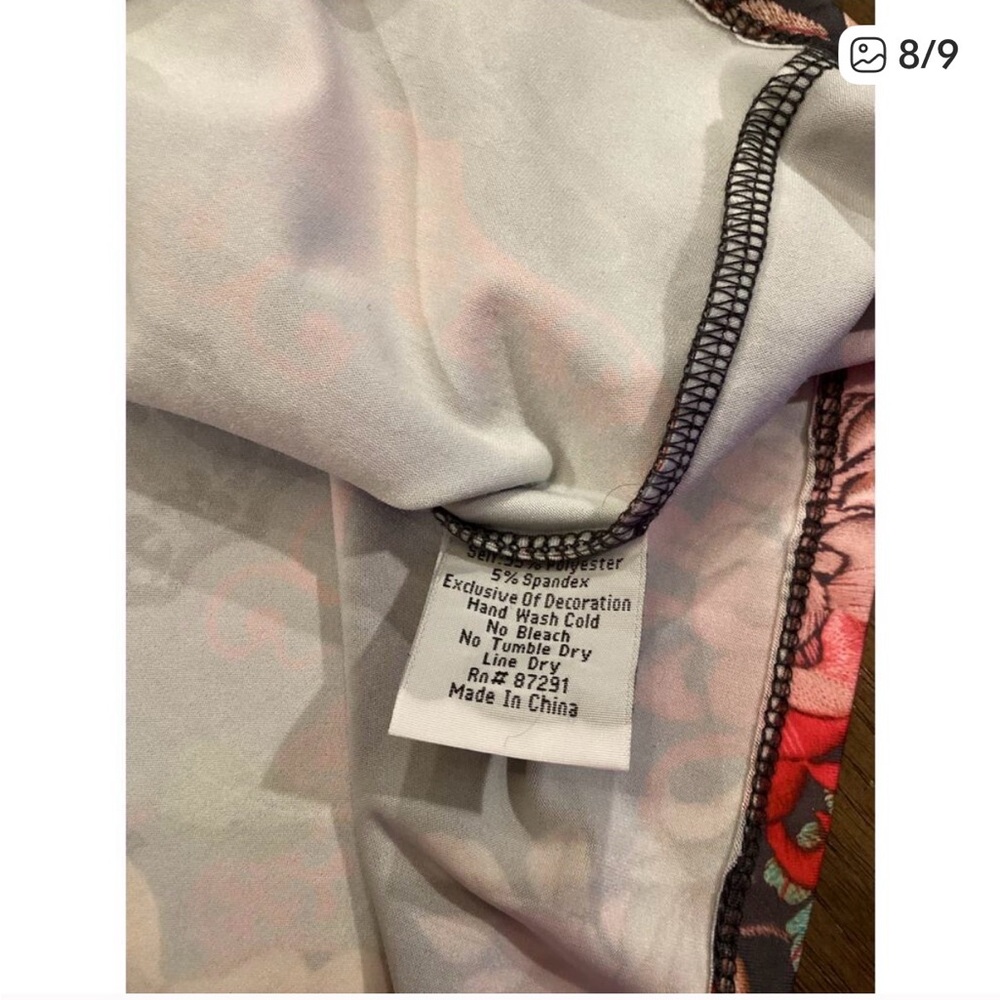 Johnny Was Floral faux Wrap Midi Dress - Picture 8 of 9